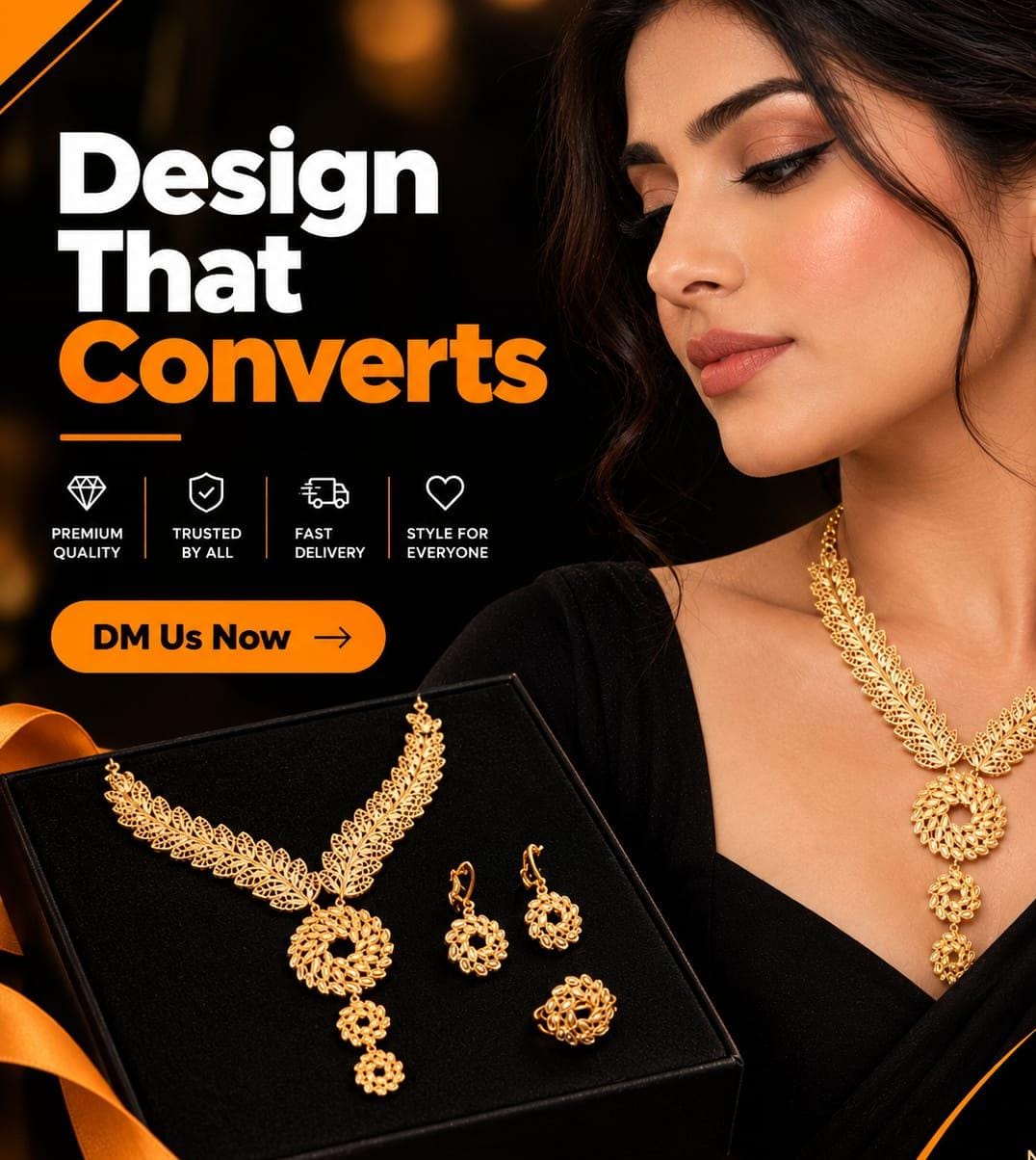 Imported Gold-Look Artificial Bridal & Party Wear Jewellery
