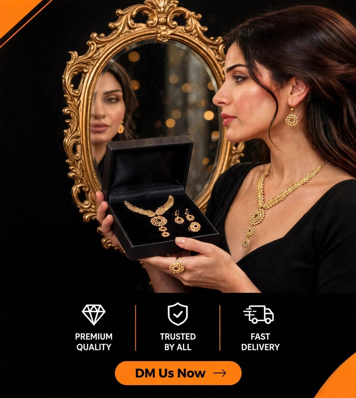Imported Gold-Look Artificial Bridal & Party Wear Jewellery